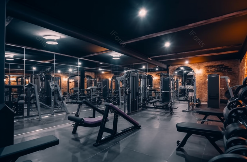 沉稳黑色健身房健身器材镜子拍摄,高清,摄影图,摄影图片,图片大全,摄影图免费下载